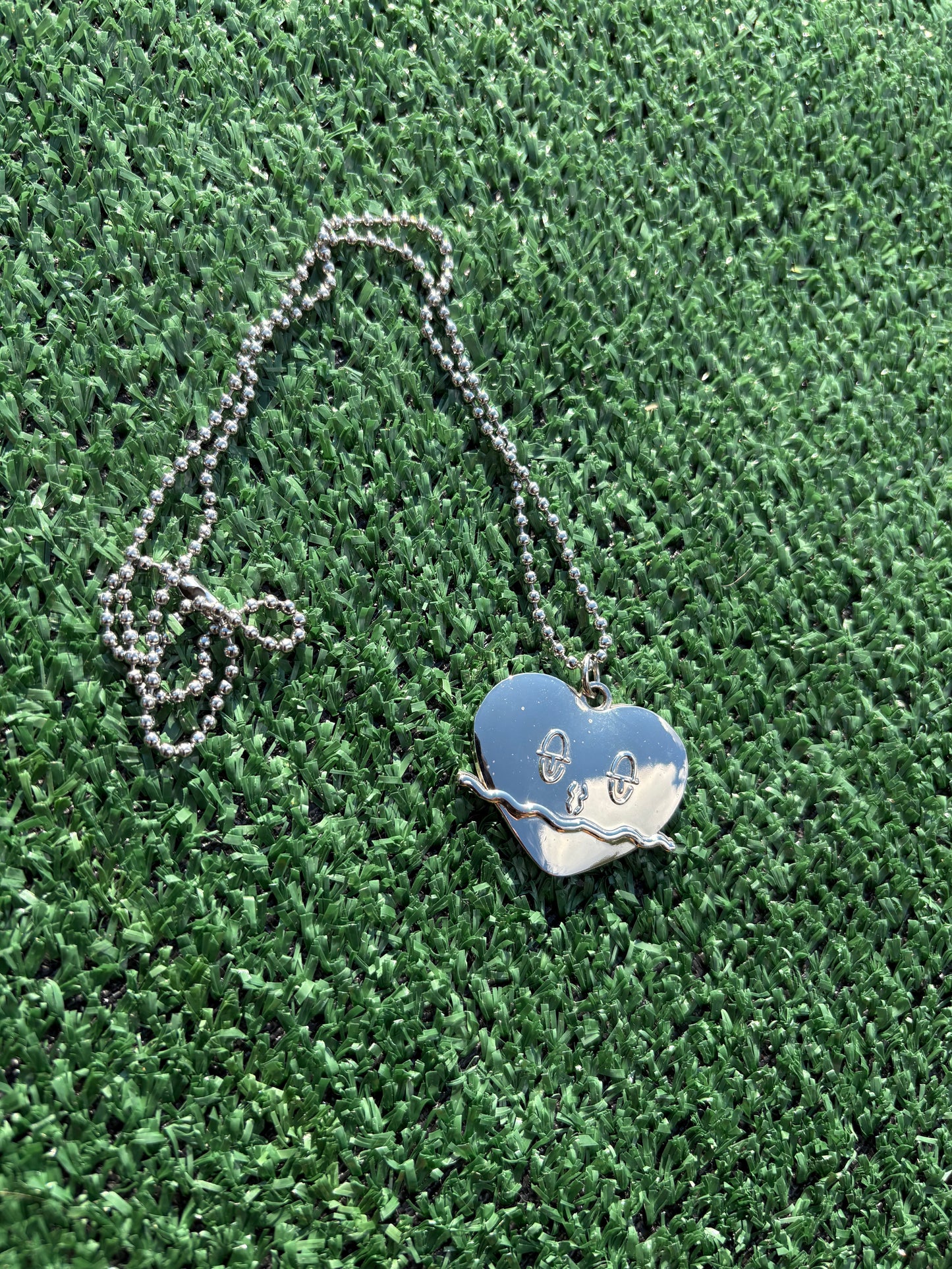 “What the heart wants” Pendant on ball chain.