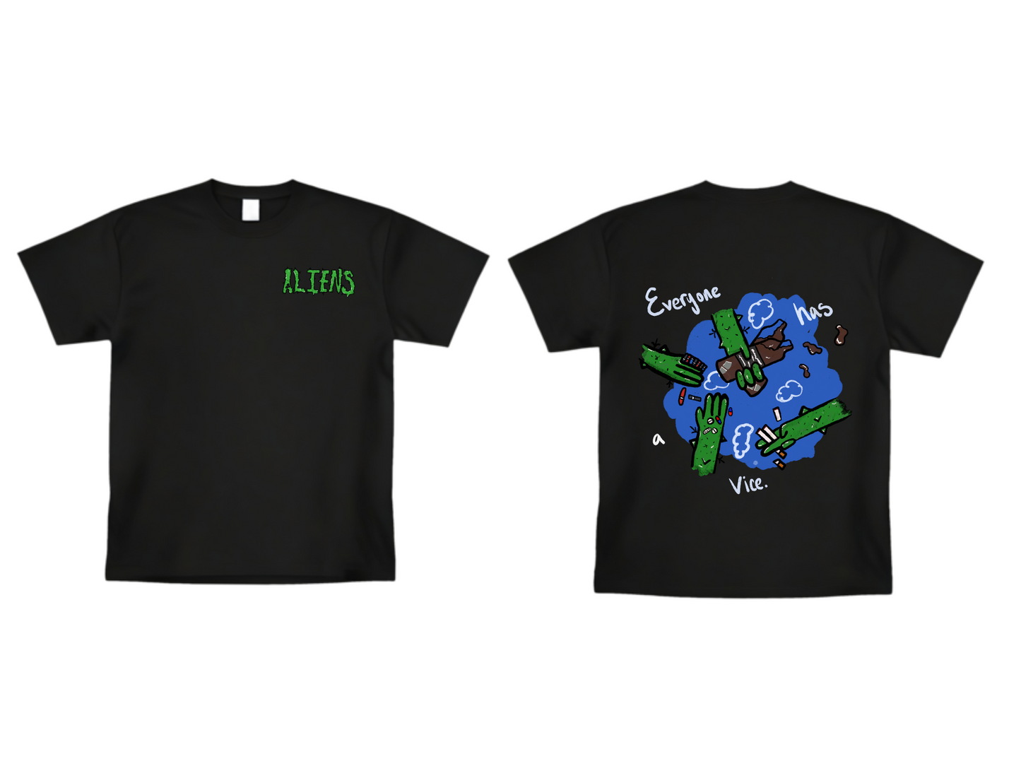 “Everyone has a vice” tee (black)